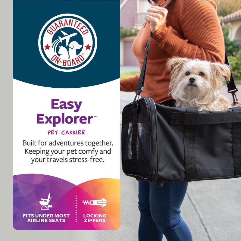 TrustyPup Easy Explorer Travel Pet Carrier, Black, Medium, Pet Carrier Backpack for Small Dogs and Cats, Designed for Air Travel - Image 2